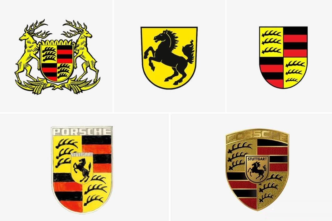 Các giai đoạn thay đổi logo Porsche qua thời gian