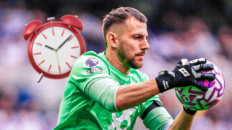 Trọng tài đếm thời gian giữ bóng của thủ môn