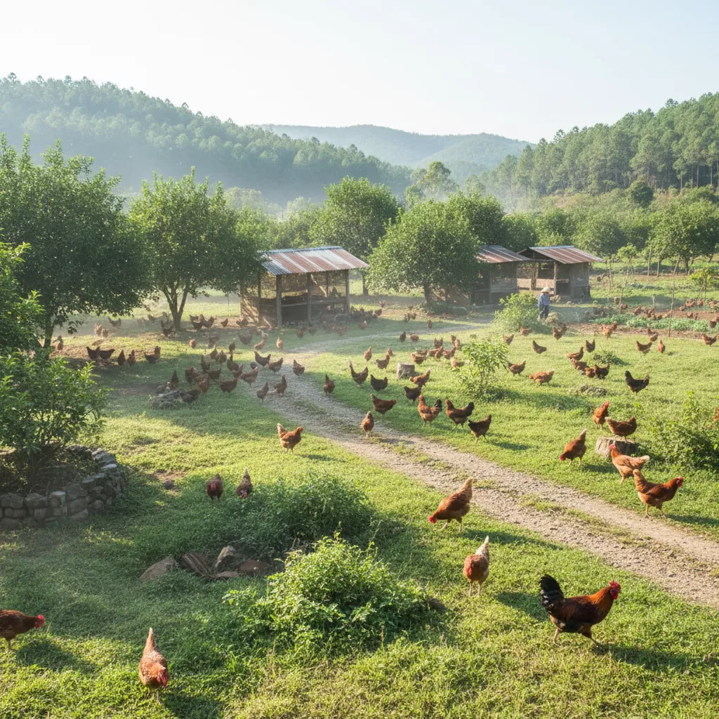 Kỹ thuật nuôi gà thả vườn đúng chuẩn cho thịt săn chắc thơm ngon
